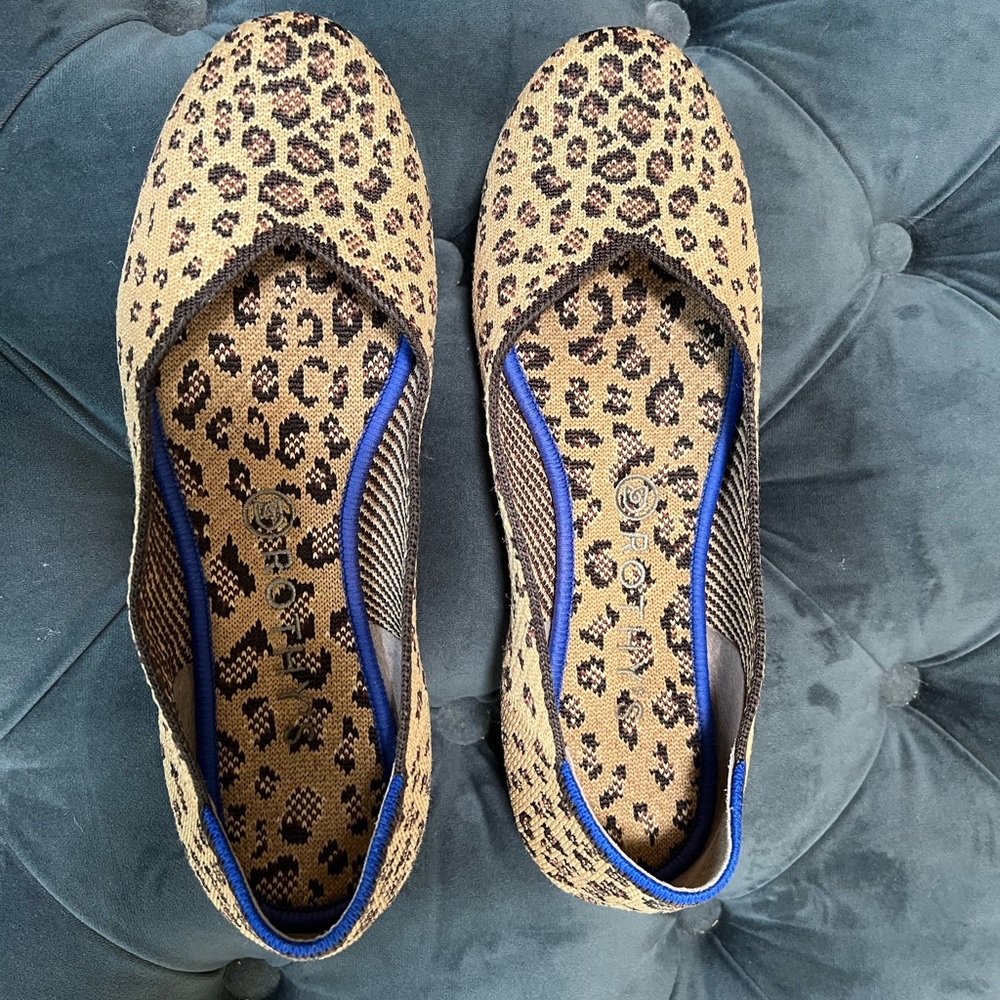 Rothy’s Leopard Animal Print Women’s Ballet Flats Size 9.5 EUC